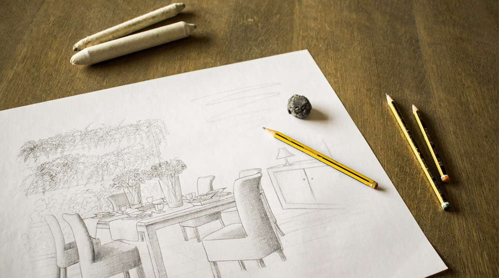 hand drawn architecture architectural plans